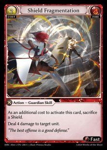 Shield Fragmentation &mdash; Grand Archive, Mercurial Heart Alter Edition #208, Non-foil, English &mdash; фото товару