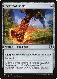 Swiftfoot Boots &mdash; Magic: The Gathering, Midnight Hunt Commander #163, Non-foil, Russian &mdash; фото товару