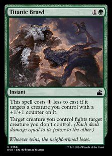 Titanic Brawl &mdash; Magic: The Gathering, Ravnica Remastered #158, Foil, English &mdash; фото товару