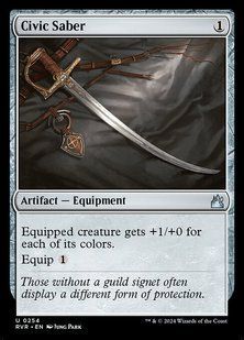 Civic Saber &mdash; Magic: The Gathering, Ravnica Remastered #254, Non-foil, English &mdash; фото товару