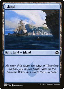 Island &mdash; Magic: The Gathering, Adventures in the Forgotten Realms #268, Foil, English &mdash; фото товару