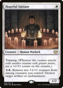 Hopeful Initiate &mdash; Magic: The Gathering, Innistrad: Crimson Vow #20, Non-foil, Russian &mdash; фото товару