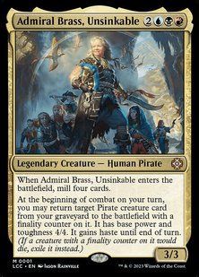 Admiral Brass, Unsinkable &mdash; Magic: The Gathering, The Lost Caverns of Ixalan Commander #1, Non-foil, English &mdash; фото товару