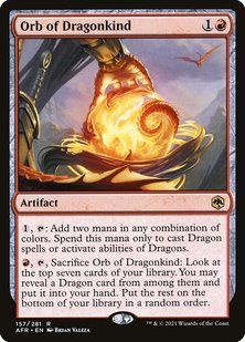 Orb of Dragonkind &mdash; Magic: The Gathering, Adventures in the Forgotten Realms #157, Non-foil, Russian &mdash; фото товару