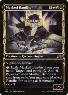 Masked Bandits &mdash; Magic: The Gathering, Streets of New Capenna #319, Foil, English &mdash; фото товару