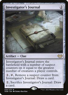 Investigator's Journal &mdash; Magic: The Gathering, Innistrad: Crimson Vow #258, Foil, Russian &mdash; фото товару