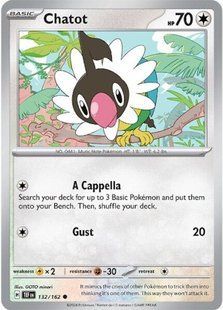 Голографічна карта Chatot (TEF #132) - Pokemon TCG Temporal Forces &mdash; фото товару