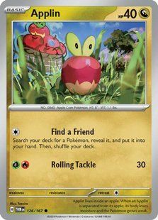 Голографічна карта Applin (TWM #126) - Pokemon TCG Twilight Masquerade &mdash; фото товару