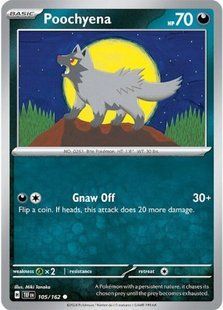 Карта Poochyena (TEF #105) - Pokemon TCG Temporal Forces &mdash; фото товару
