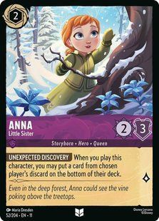 Карта Anna - Little Sister (11 #052) - Disney Lorcana Winterspell &mdash; фото товару