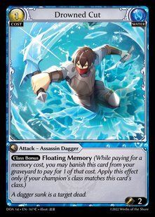 Drowned Cut &mdash; Grand Archive, Dawn of Ashes First Edition #167, Non-foil, English &mdash; фото товару