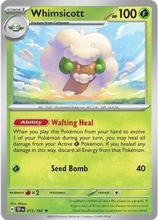 Голографічна карта Whimsicott (TEF #015) - Pokemon TCG Temporal Forces &mdash; фото товару