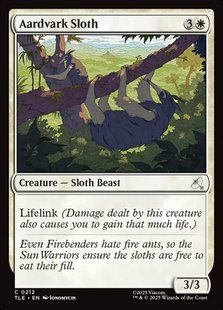 Aardvark Sloth &mdash; Magic: The Gathering, Avatar: The Last Airbender Eternal #212, Foil, English &mdash; фото товару