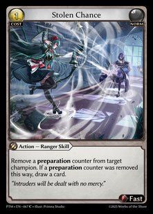 Stolen Chance &mdash; Grand Archive, Phantom Monarchs #067, Non-foil, English &mdash; фото товару