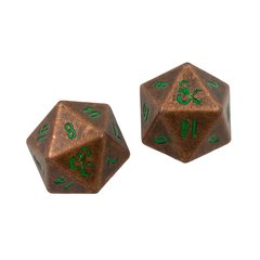 Набір дайсів Heavy Metal Feywild Copper and Green D20 Dice Set (2ct) for Dungeons & Dragons acc-16 фото