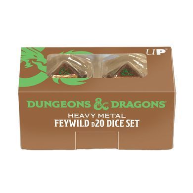 Набір дайсів Heavy Metal Feywild Copper and Green D20 Dice Set (2ct) for Dungeons & Dragons acc-16 фото