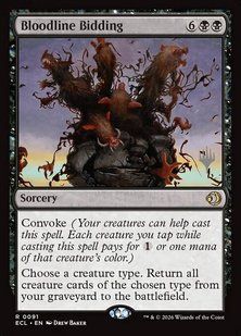 Bloodline Bidding &mdash; Magic: The Gathering, Lorwyn Eclipsed Promos #91p, Foil, English &mdash; фото товару