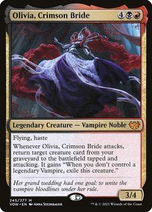 Olivia, Crimson Bride &mdash; Magic: The Gathering, Innistrad: Crimson Vow #245, Non-foil, Russian &mdash; фото товару