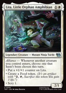 Lita, Little Orphan Amphibian &mdash; Magic: The Gathering, Teenage Mutant Ninja Turtles #19, Foil, English &mdash; фото товару