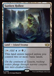 Sunken Hollow &mdash; Magic: The Gathering, Tarkir: Dragonstorm Commander #398, Non-foil, English &mdash; фото товару