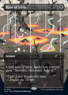 Rain of Filth &mdash; Magic: The Gathering, Secret Lair Drop #1547★, Foil, English &mdash; фото товару