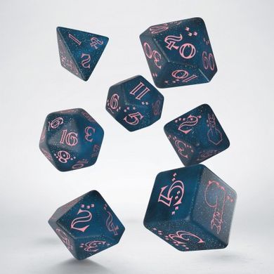 Набір RPG дайсів від Q-Workshop - Llama: Glittering dark blue & pink &mdash; фото товару