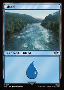 Island &mdash; Magic: The Gathering, The Lord of the Rings: Tales of Middle-earth #264, Foil, English &mdash; фото товару