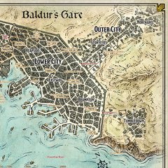 Ігрове поле Baldur's Gate Map 23"x 17" - Dungeons&Dragons GF972792 фото