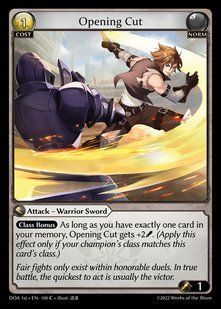 Opening Cut &mdash; Grand Archive, Dawn of Ashes First Edition #100, Non-foil, English &mdash; фото товару