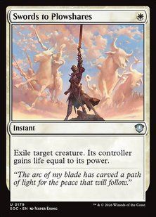 Swords to Plowshares &mdash; Magic: The Gathering, Secrets of Strixhaven Commander #179, Non-foil, English &mdash; фото товару