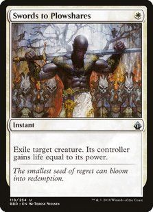 Swords to Plowshares &mdash; Magic: The Gathering, Battlebond #110, Non-foil, English &mdash; фото товару