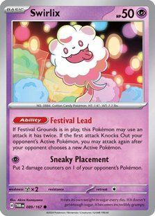Голографічна карта Swirlix (TWM #089) - Pokemon TCG Twilight Masquerade &mdash; фото товару