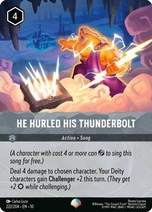 Фойлова карта Disney Lorcana He Hurled His Thunderbolt (10 #222) lorcana/10/222/en/foil фото