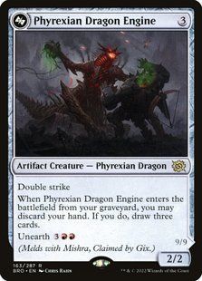 Карта Phyrexian Dragon Engine // Mishra, Lost to Phyrexia bro/163a/en/foil фото