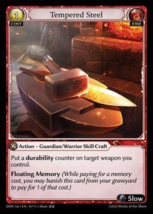 Tempered Steel &mdash; Grand Archive, Dawn of Ashes First Edition #157, Non-foil, English &mdash; фото товару