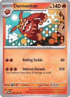 Голографічна карта Darmanitan (TWM #035) - Pokemon TCG Twilight Masquerade &mdash; фото товару