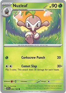 Голографічна карта Nuzleaf (TEF #004) - Pokemon TCG Temporal Forces &mdash; фото товару