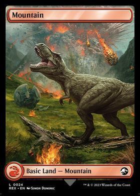 Mountain // Mountain &mdash; Magic: The Gathering, Jurassic World Collection #24, Foil, English &mdash; фото товару