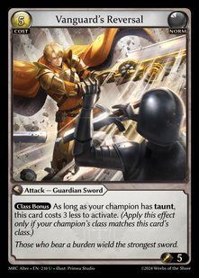 Vanguard's Reversal &mdash; Grand Archive, Mercurial Heart Alter Edition #210, Non-foil, English &mdash; фото товару