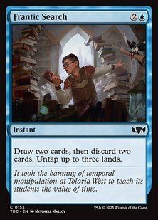 Frantic Search &mdash; Magic: The Gathering, Tarkir: Dragonstorm Commander #153, Non-foil, English &mdash; фото товару