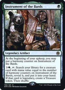 Instrument of the Bards &mdash; Magic: The Gathering, Adventures in the Forgotten Realms Promos #190s, Foil, Russian &mdash; фото товару
