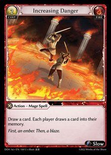 Increasing Danger &mdash; Grand Archive, Dawn of Ashes First Edition #144, Non-foil, English &mdash; фото товару