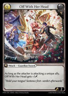 Off With Her Head &mdash; Grand Archive, Phantom Monarchs #054, Non-foil, English &mdash; фото товару