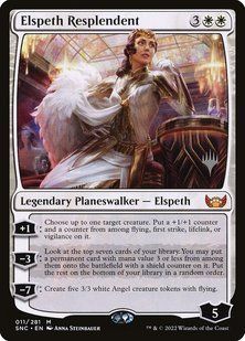 Elspeth Resplendent &mdash; Magic: The Gathering, Streets of New Capenna Promos #11p, Foil, English &mdash; фото товару