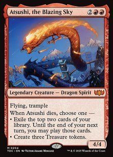 Atsushi, the Blazing Sky &mdash; Magic: The Gathering, Tarkir: Dragonstorm Commander #204, Non-foil, English &mdash; фото товару