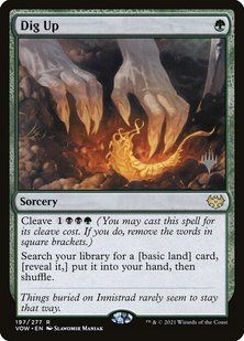 Dig Up &mdash; Magic: The Gathering, Innistrad: Crimson Vow Promos #197p, Foil, English &mdash; фото товару