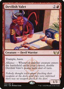 Devilish Valet &mdash; Magic: The Gathering, Streets of New Capenna #105, Non-foil, English &mdash; фото товару