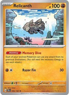 Голографічна карта Relicanth (TEF #084) - Pokemon TCG Temporal Forces &mdash; фото товару