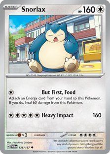 Голографічна карта Snorlax (TWM #136) - Pokemon TCG Twilight Masquerade &mdash; фото товару