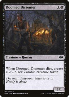 Doomed Dissenter &mdash; Magic: The Gathering, Innistrad: Crimson Vow #106, Foil, Russian &mdash; фото товару